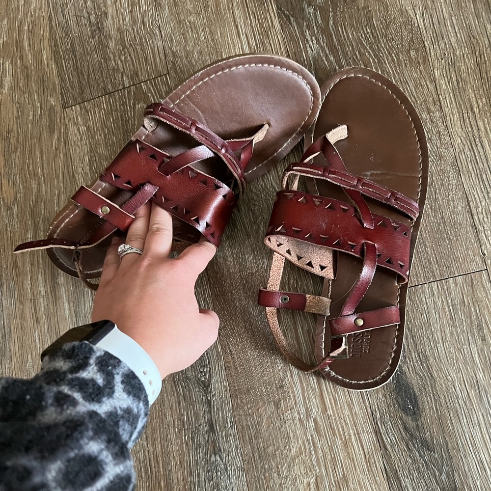 Faux Leather Sandals